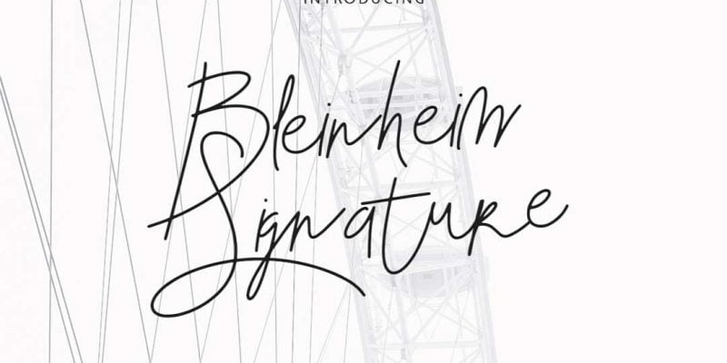 Bleinheim Signature Font